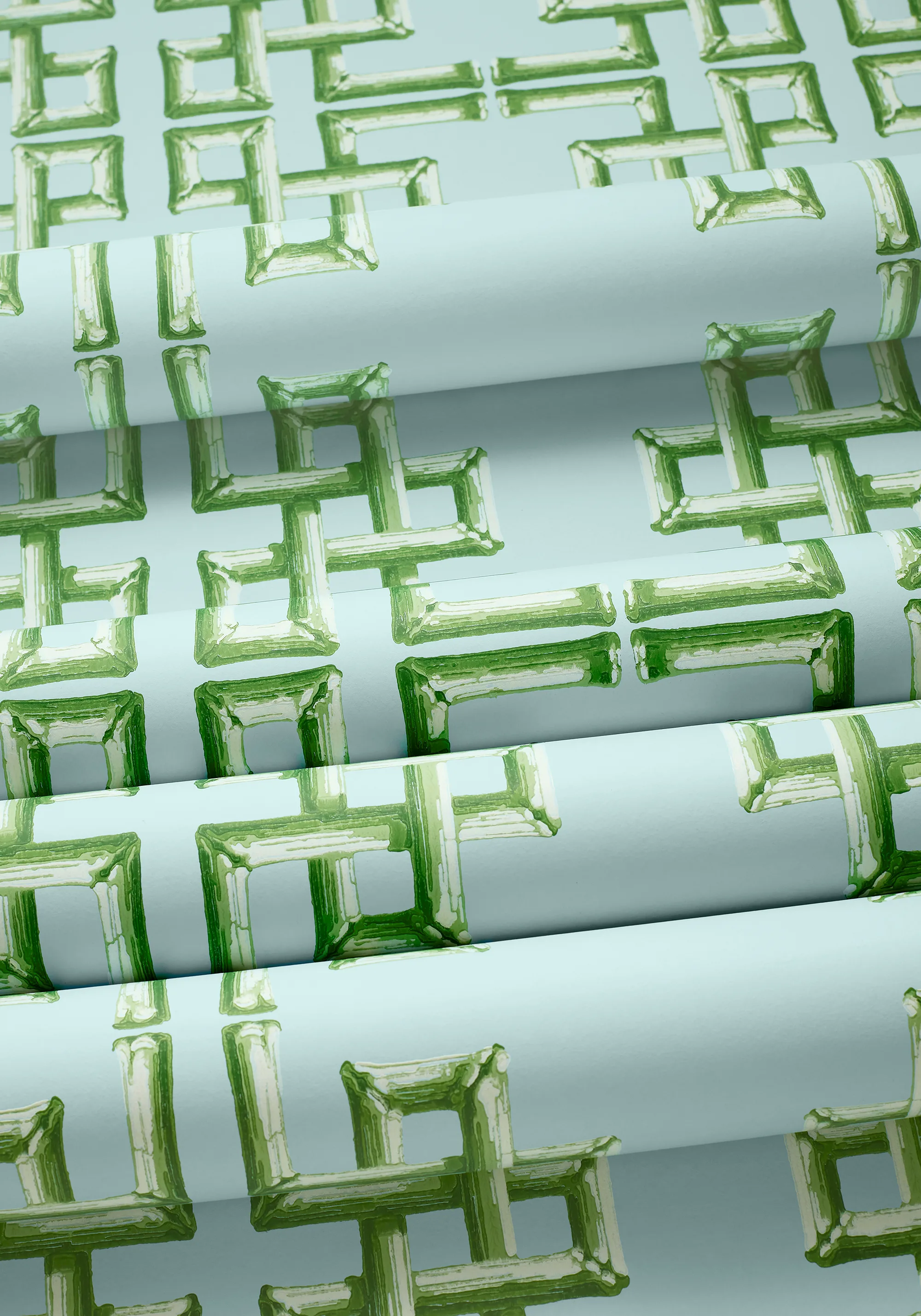 T13903 | Boca Bamboo - Green and Blue Thibaut Boca Bamboo in Green and Blue (T13903)