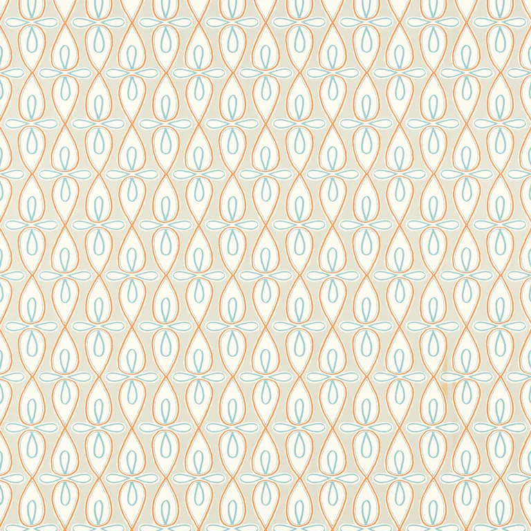 Thibaut Bribie in Coral and Turquoise (T16059)