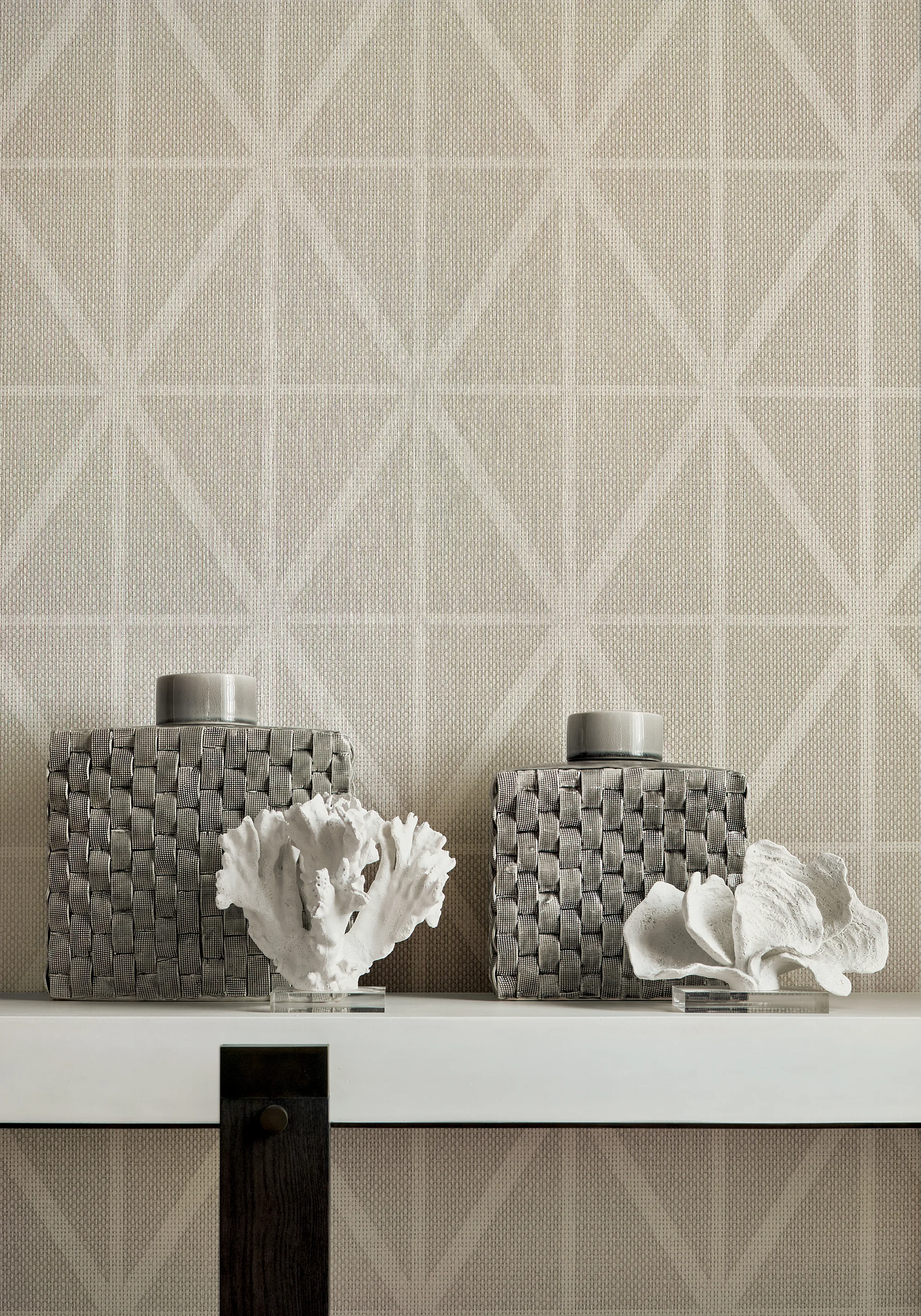 T359 | Cafe Weave Trellis - Putty Thibaut Cafe Weave Trellis in Putty (T359)