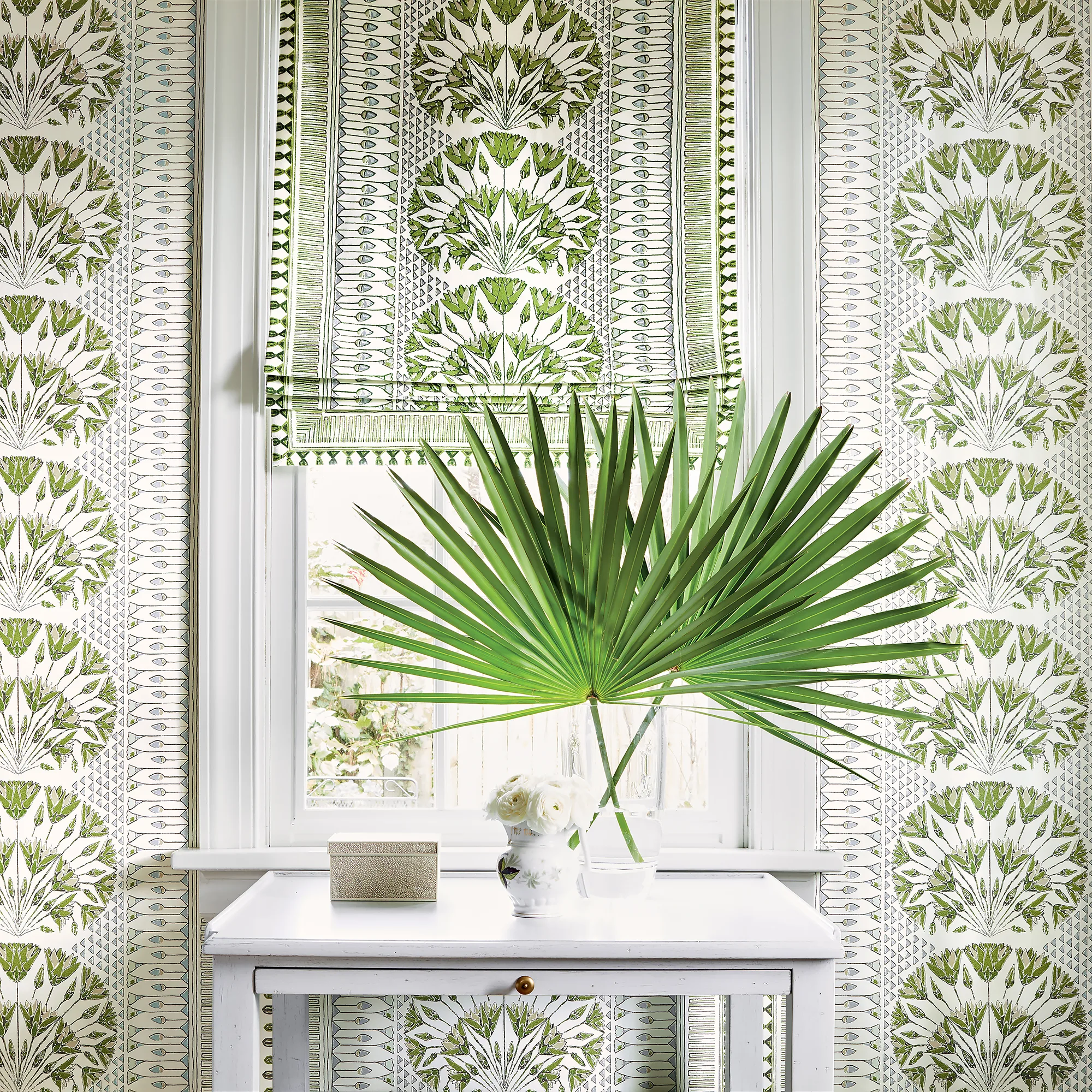 AT9623 | Cairo - Green and White Anna French Cairo in Green and White (AT9623)