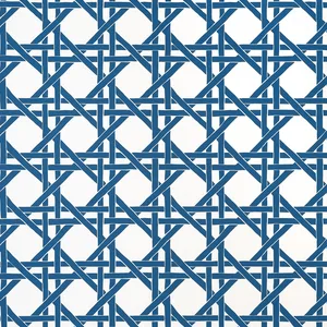 Thibaut Canary Trellis in Navy (T15821)