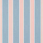 T13362 | Canvas Stripe - Blue and Coral Thibaut Canvas Stripe in Blue and Coral (T13362)