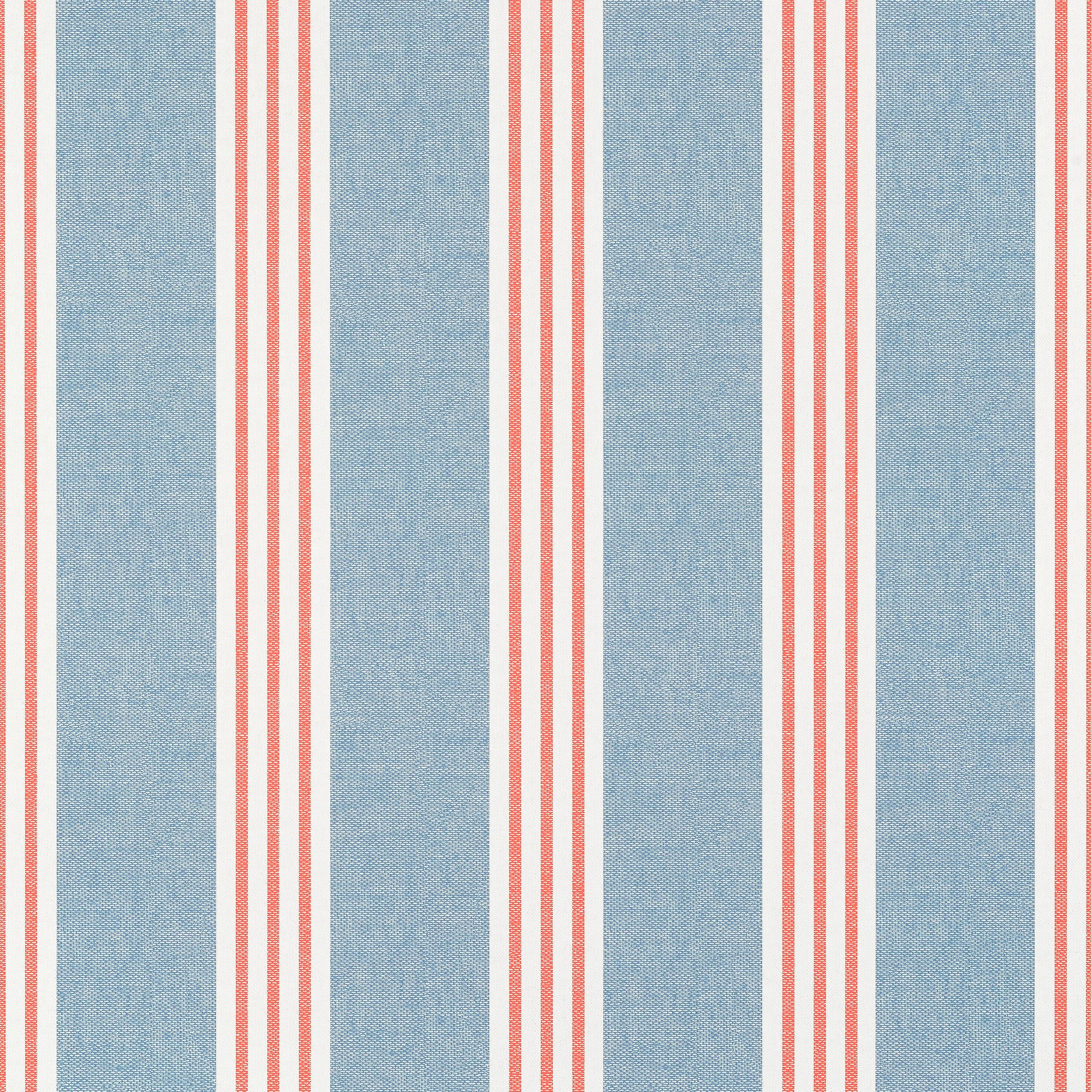 T13362 | Canvas Stripe – Blue and Coral
