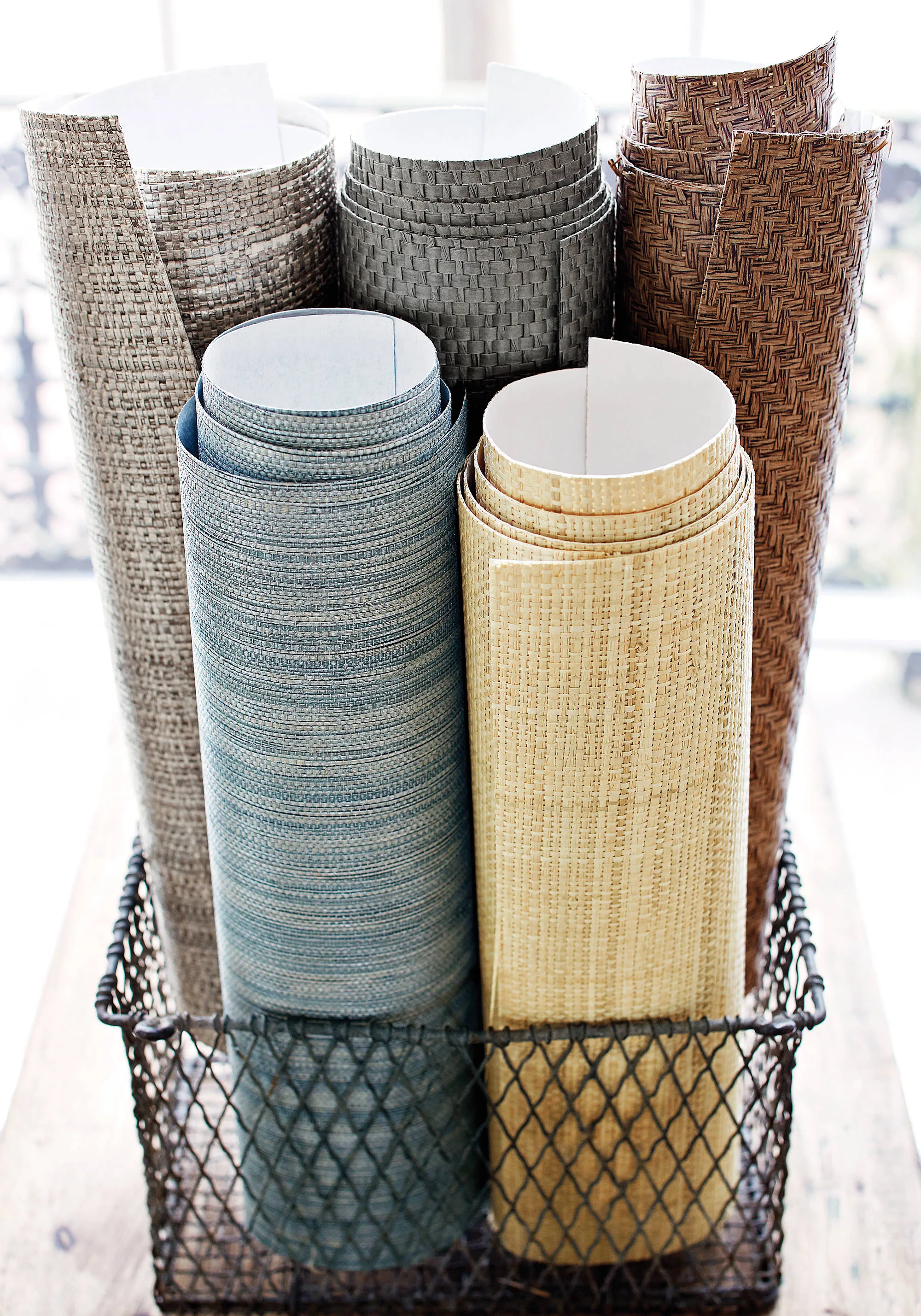 T41122 | Carolina Raffia - Grey Thibaut Carolina Raffia in Grey (T41122)