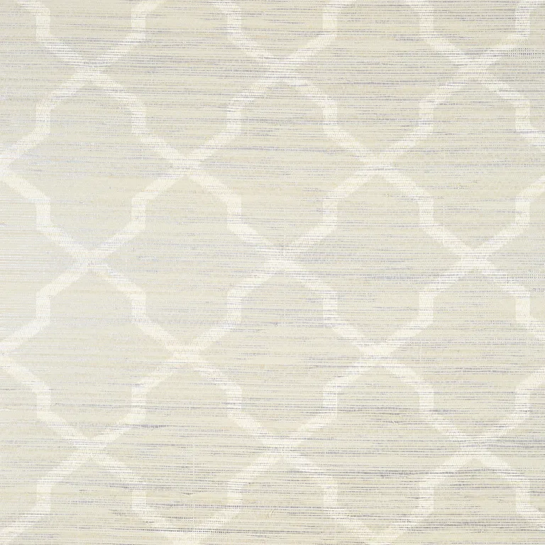 Thibaut Carolyn Trellis in Cream on Metallic (T83030)
