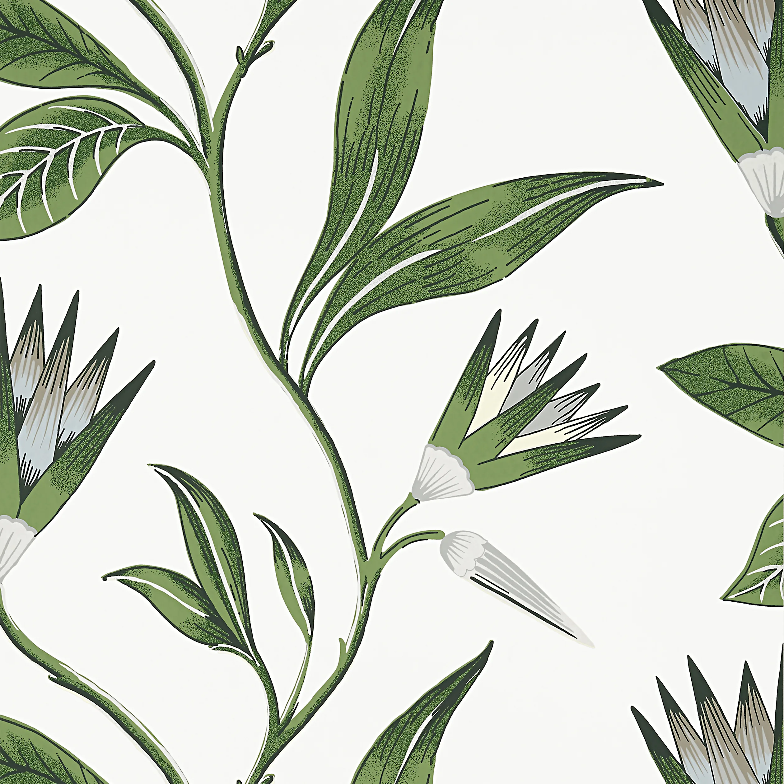 Anna French Cleo Vine in Green and White (AT9622)
