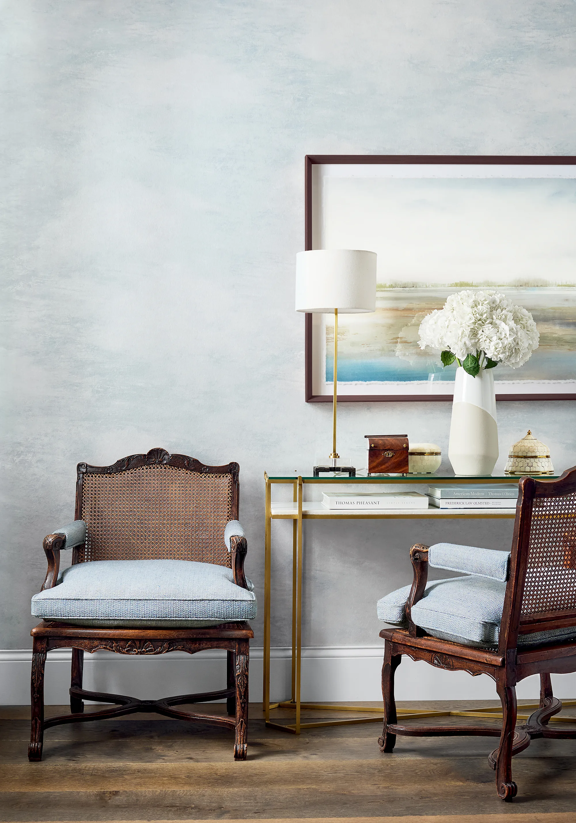 Anna French Cloud 9 in Blue on Pearl (AT16162)
