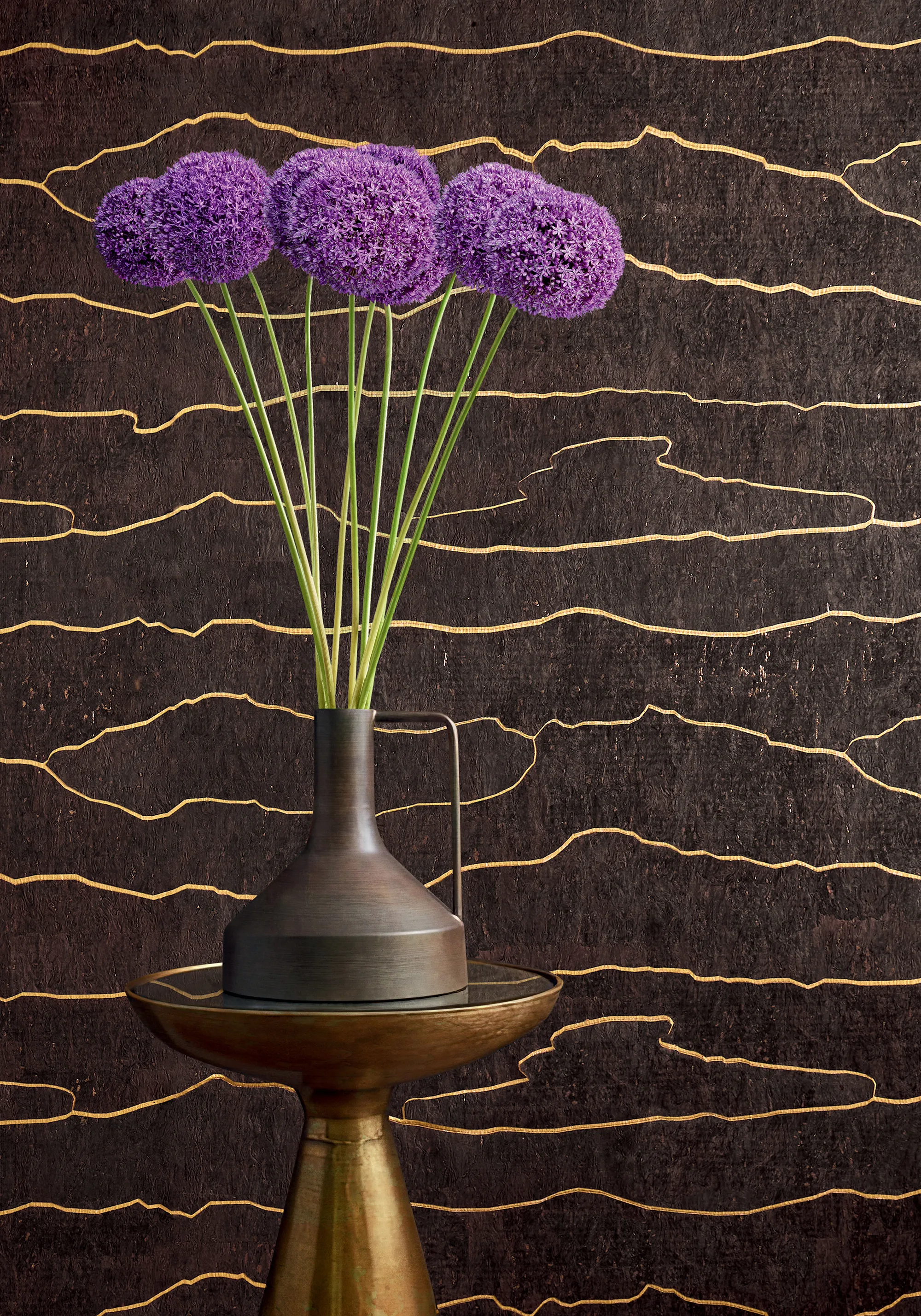 Thibaut Cloud Mosaic in Gold Bark (T24407)