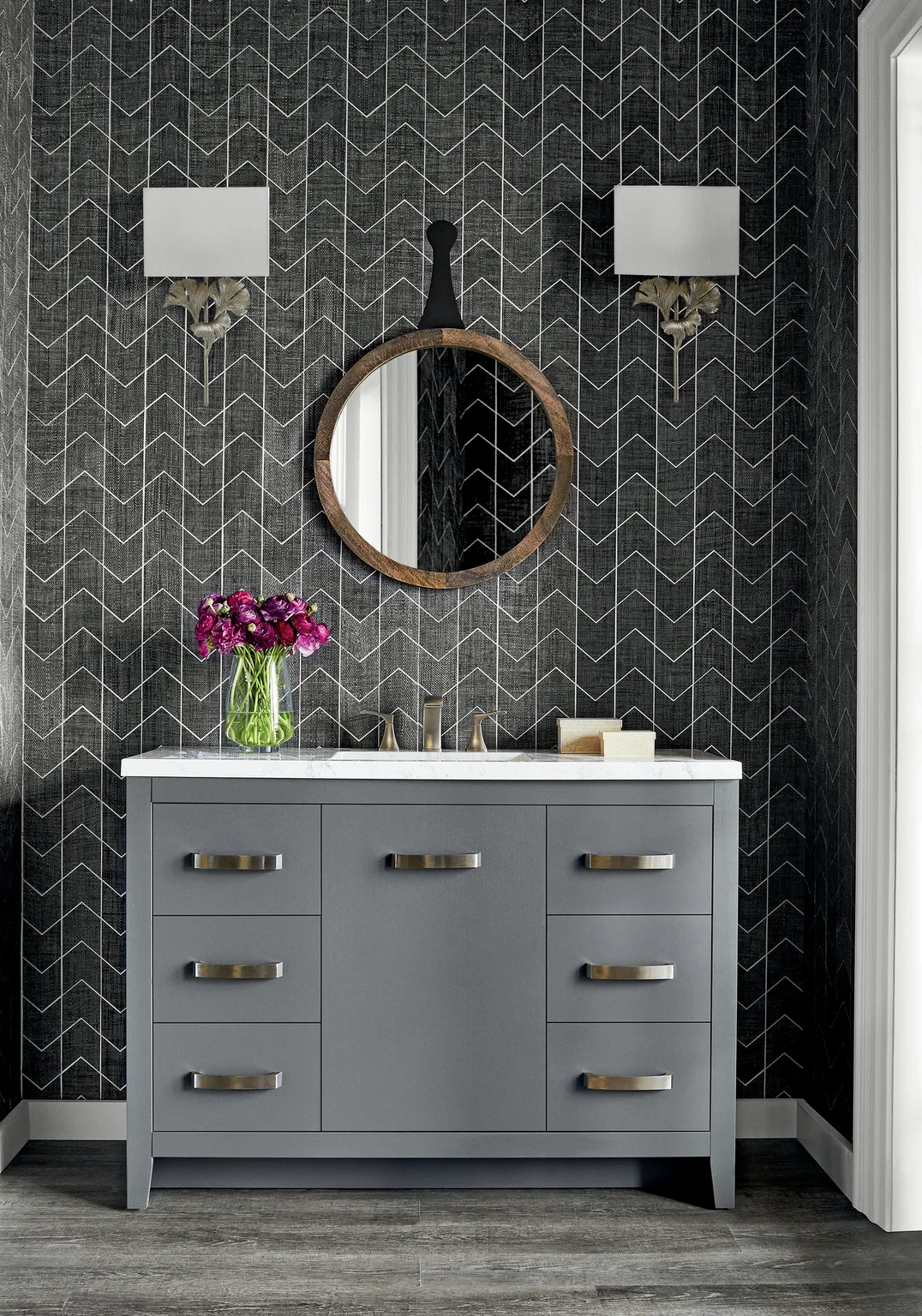 Thibaut Cordoza Weave in Charcoal (T27028)