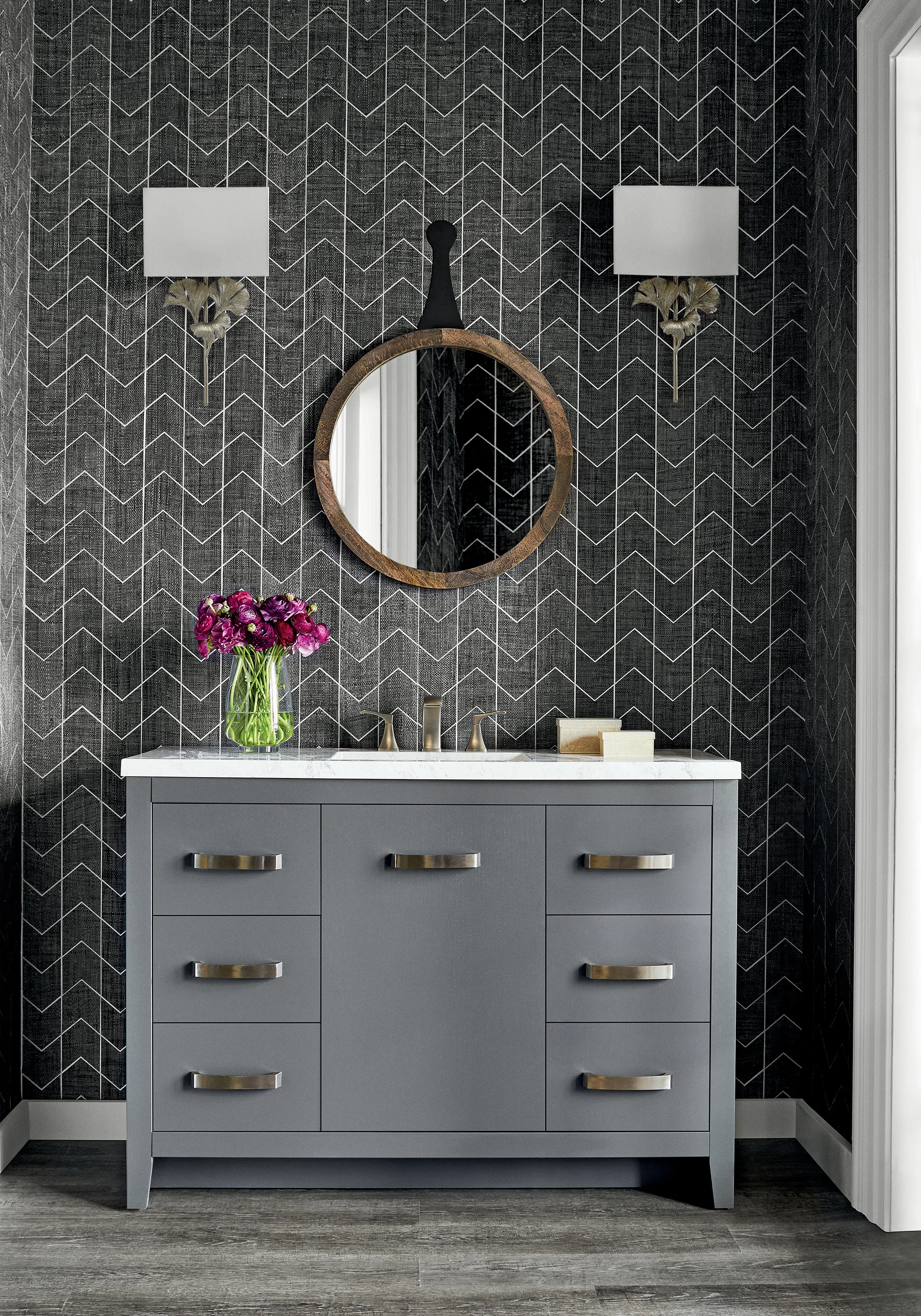 Thibaut Cordoza Weave in Charcoal (T27028)