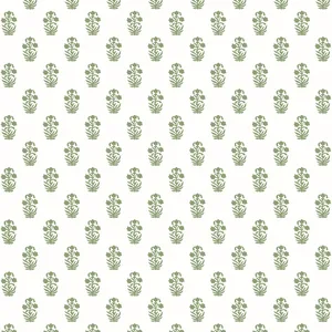 Thibaut Corwin in Green on White (T36402)