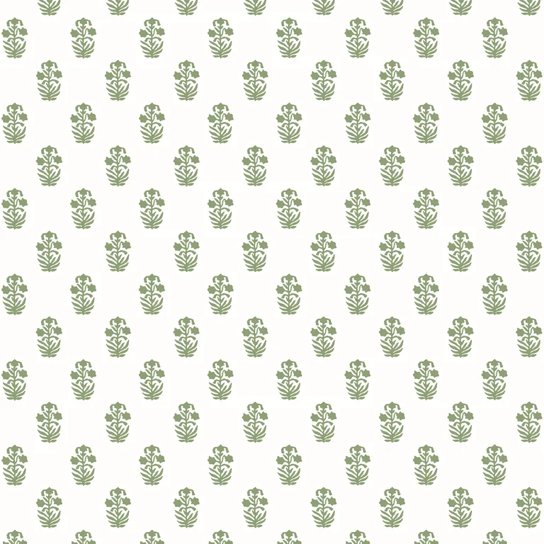 Thibaut Corwin in Green on White (T36402)