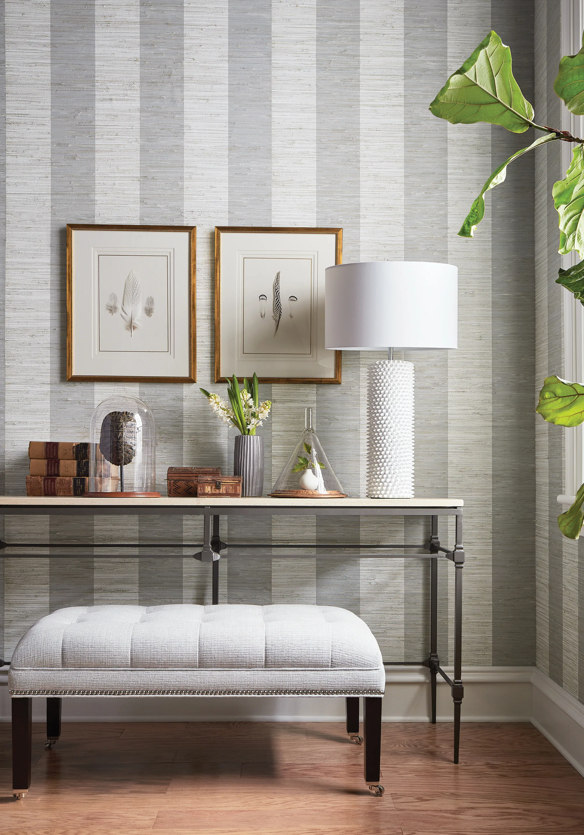 Thibaut Crossroad Stripe in Grey (T72805)