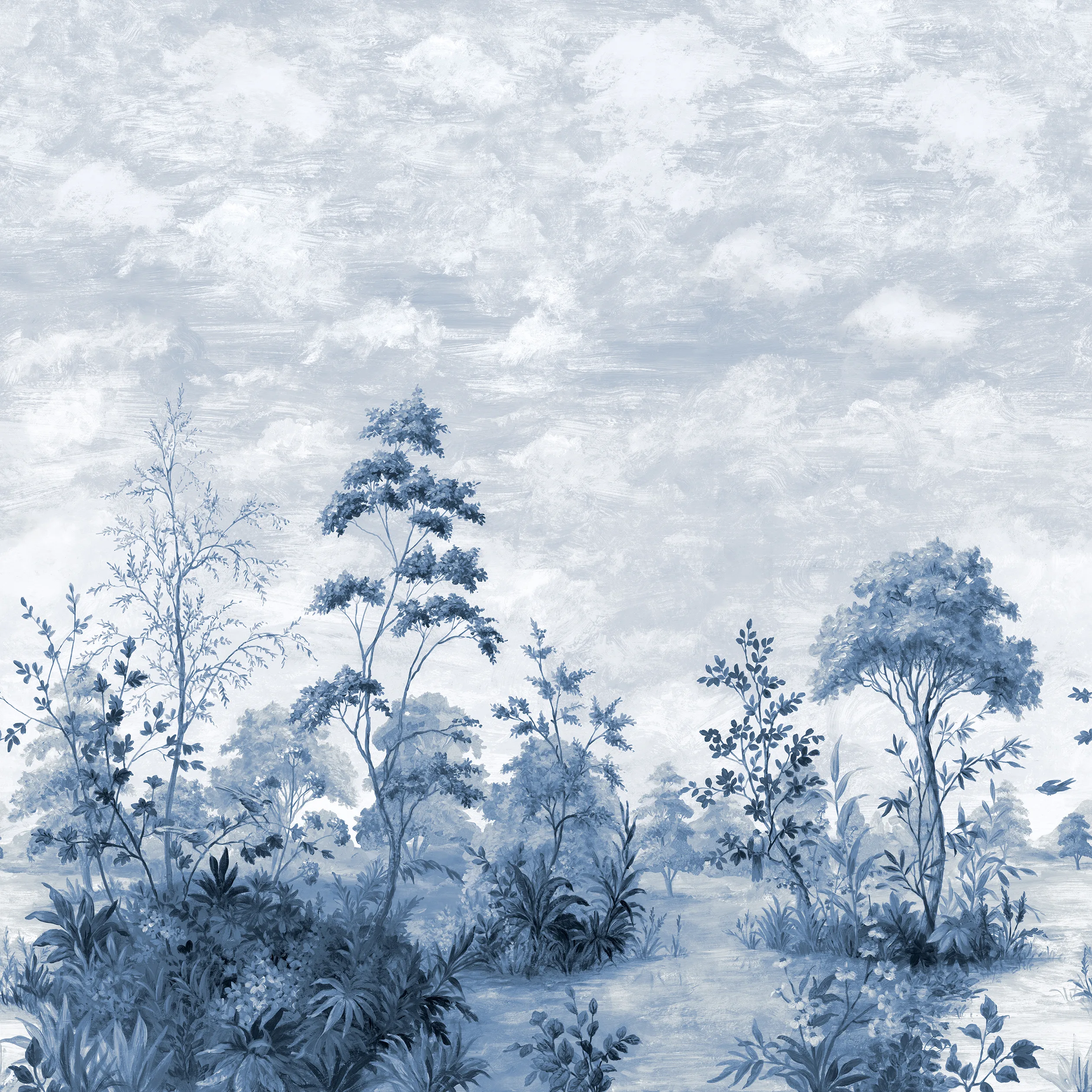 ATM16155 | Cumbria Mural – Blue and White on Pearl