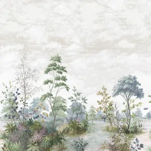 Anna French Cumbria Mural in Pale Blue and Green on Pearl (ATM16154)