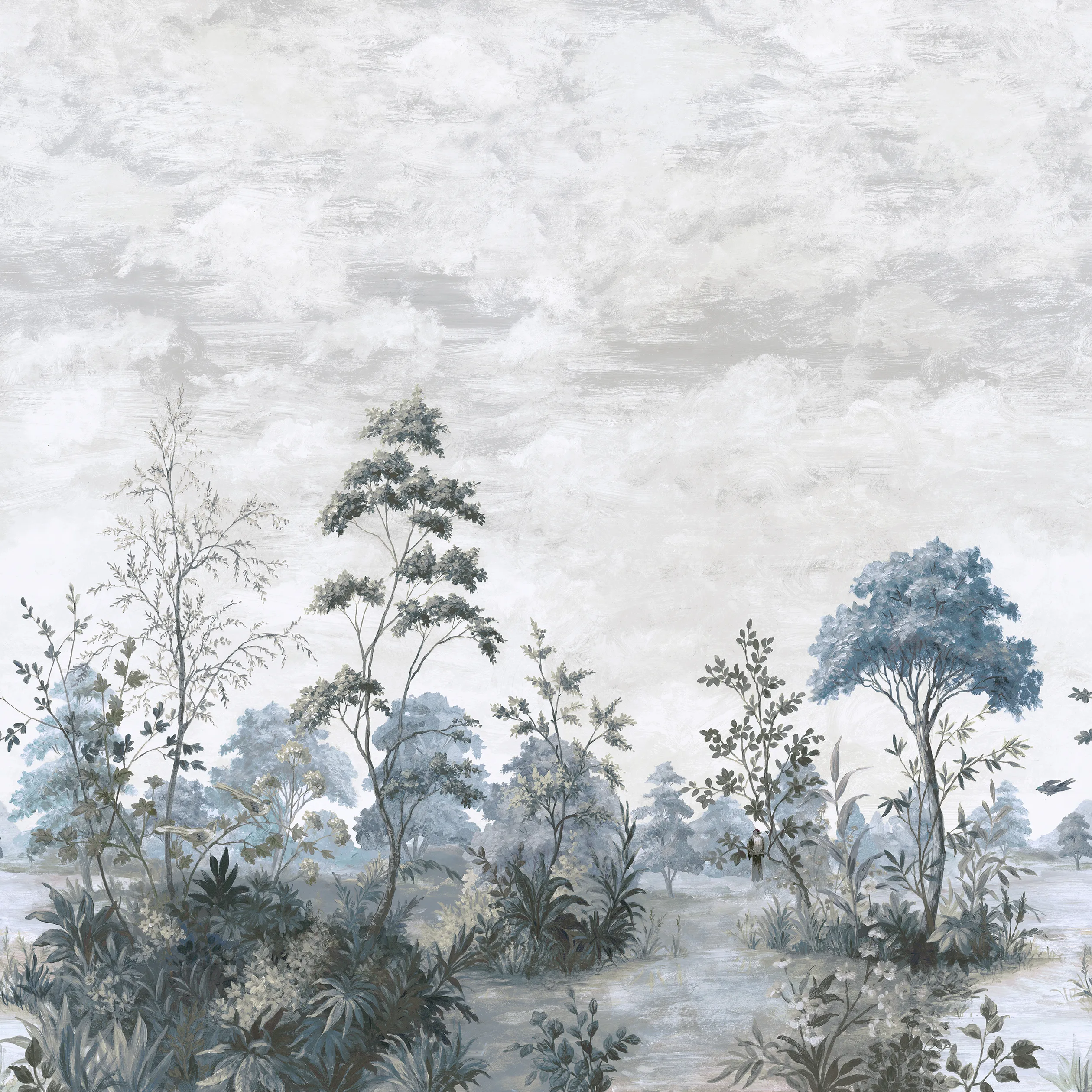 Anna French Cumbria Mural in Spa Blue on Pearl (ATM16152)