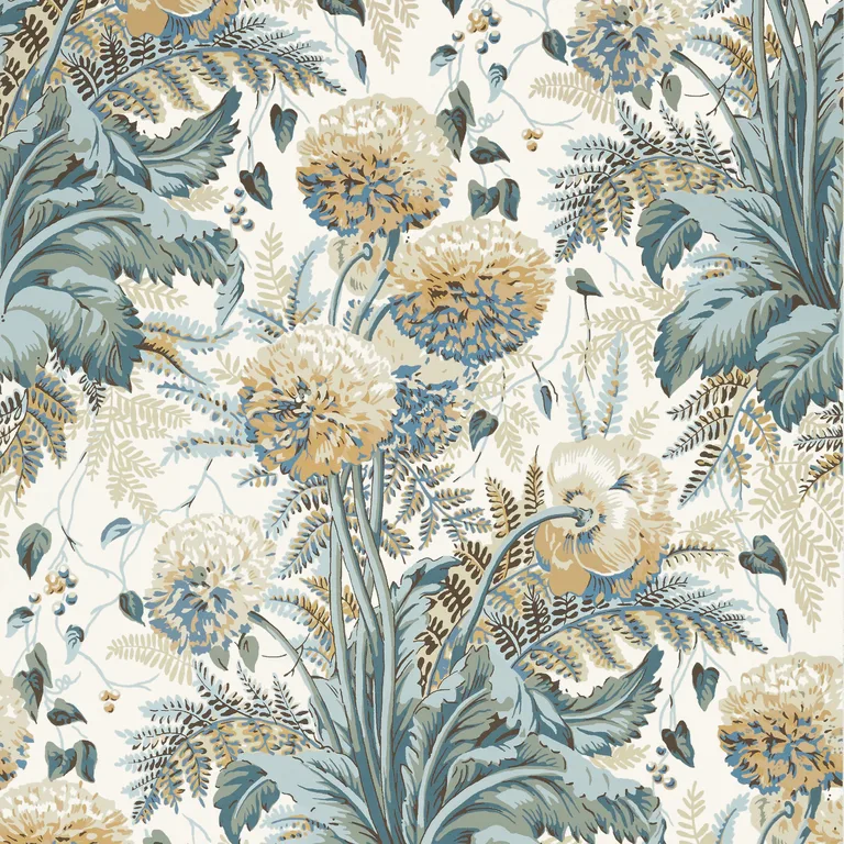 Anna French Dahlia in Soft Gold on Cream (AT24539)