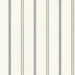 Anna French Dawson Stripe in Charcoal and Linen (AT6140)