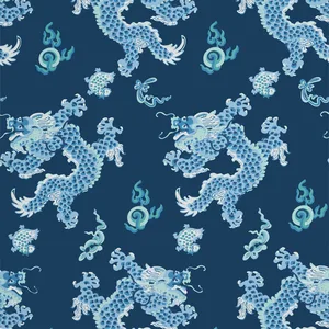 Anna French Dragon Dance in Navy (AT23181)