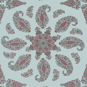 Thibaut East India in Raspberry and Teal (T36431)