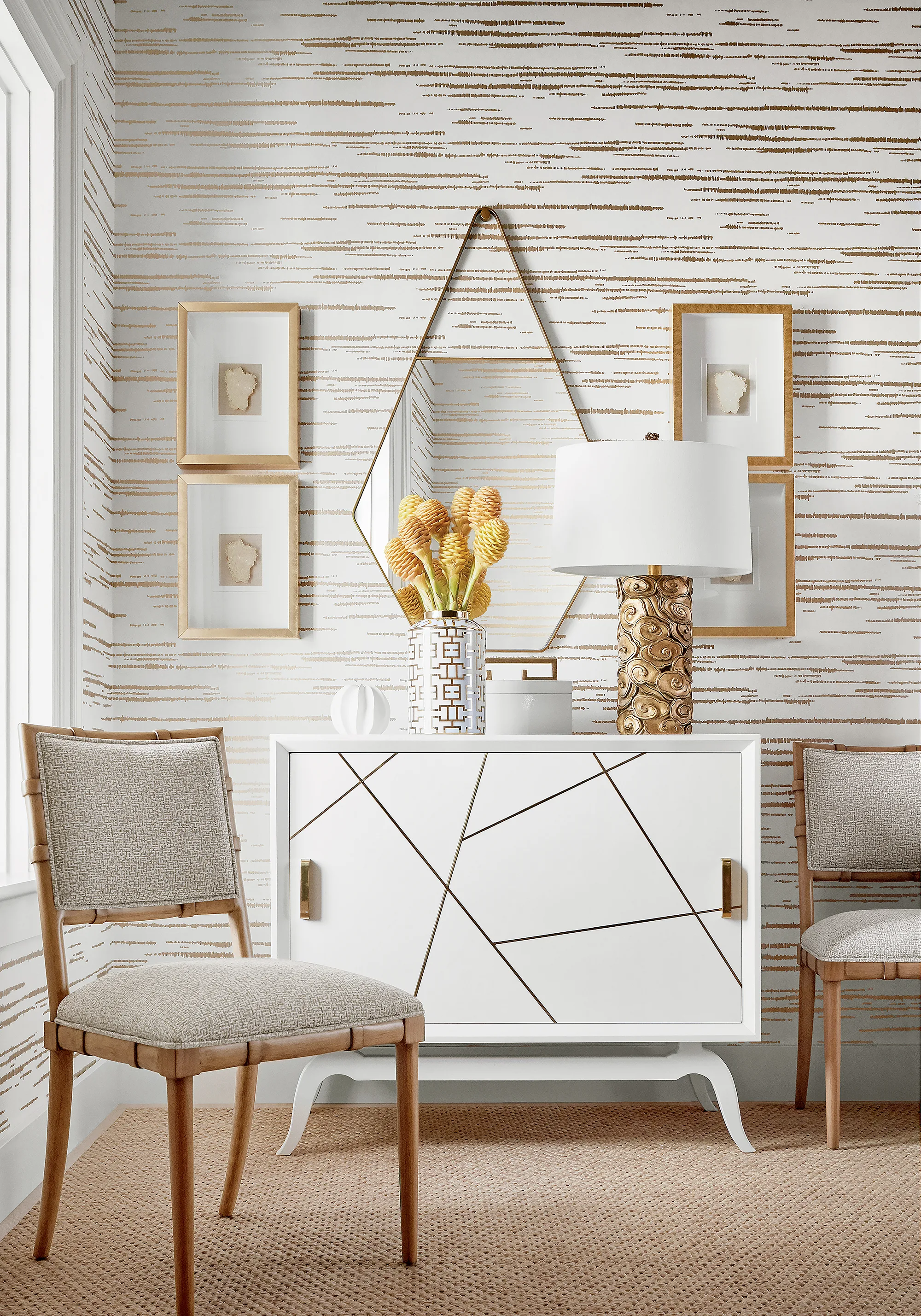 Thibaut Echo in Metallic Gold on White (T10454)