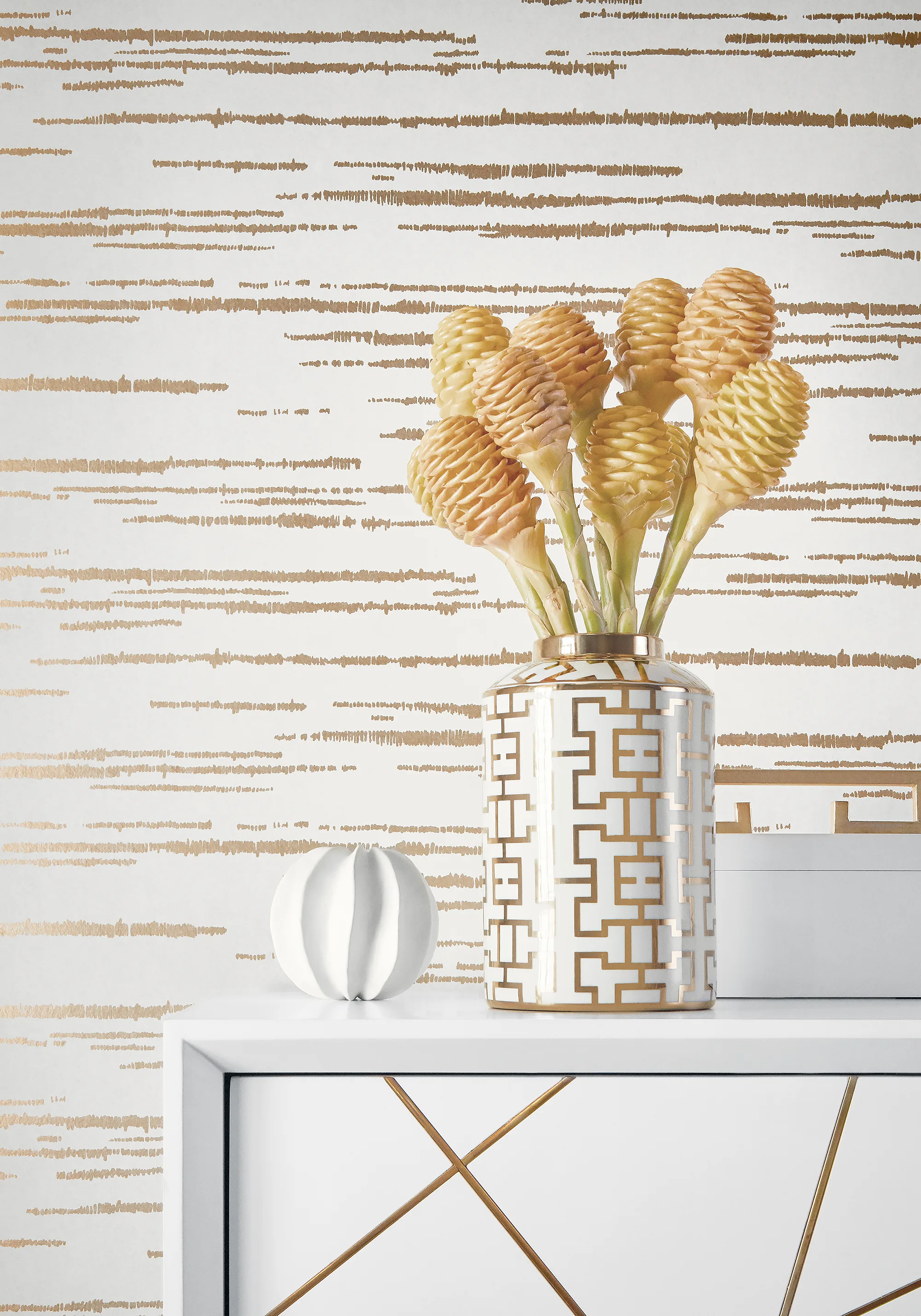 Thibaut Echo in Metallic Gold on White (T10454)