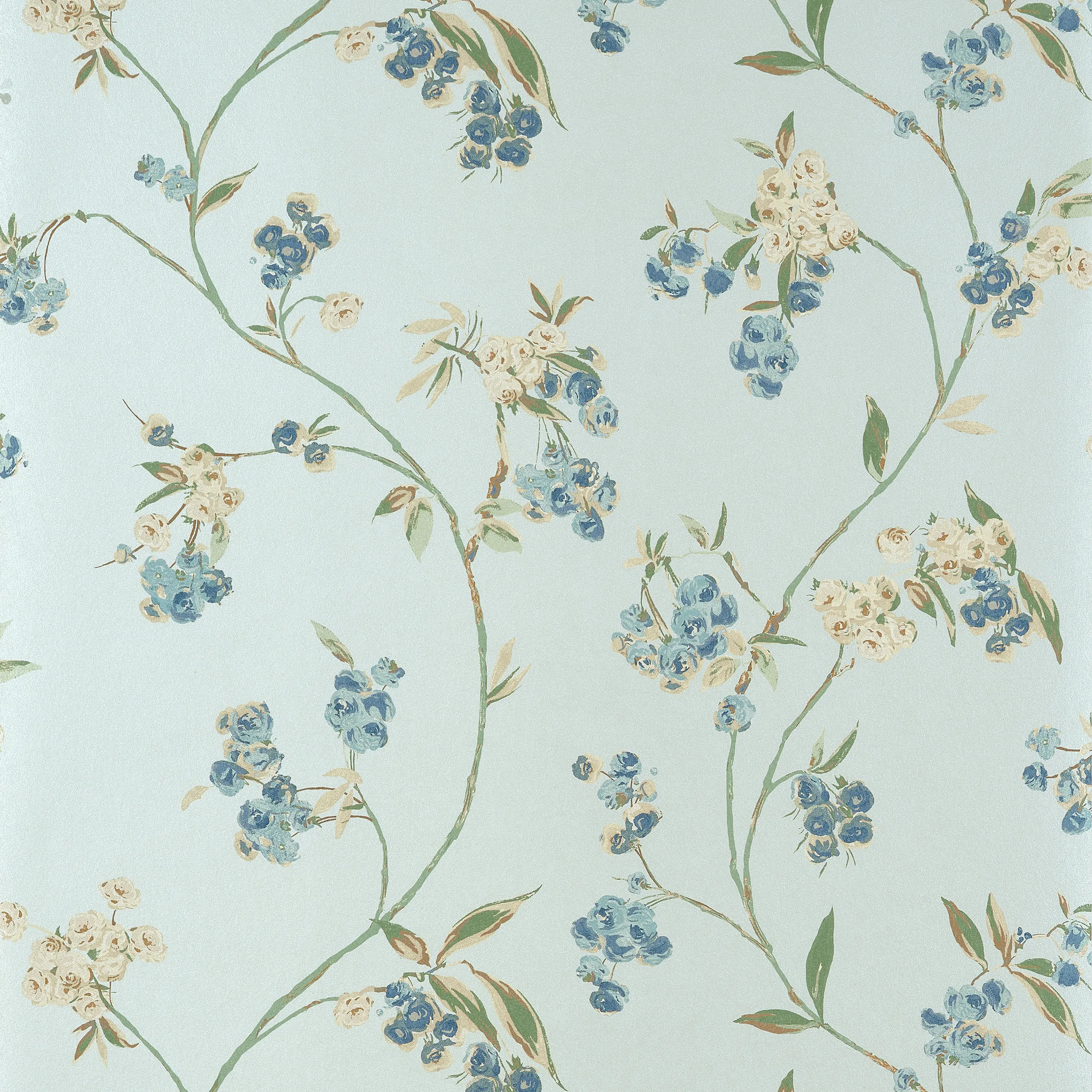 AT16153 | Edo Bloom – Blue on Pearl