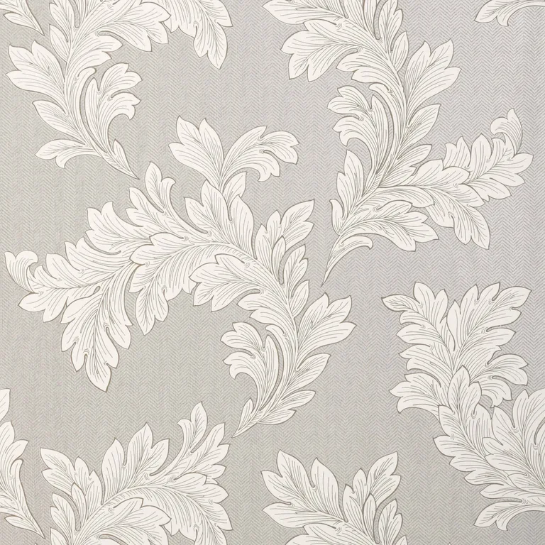 Thibaut Eland Acanthus in Grey on Metallic Silver (T1057)