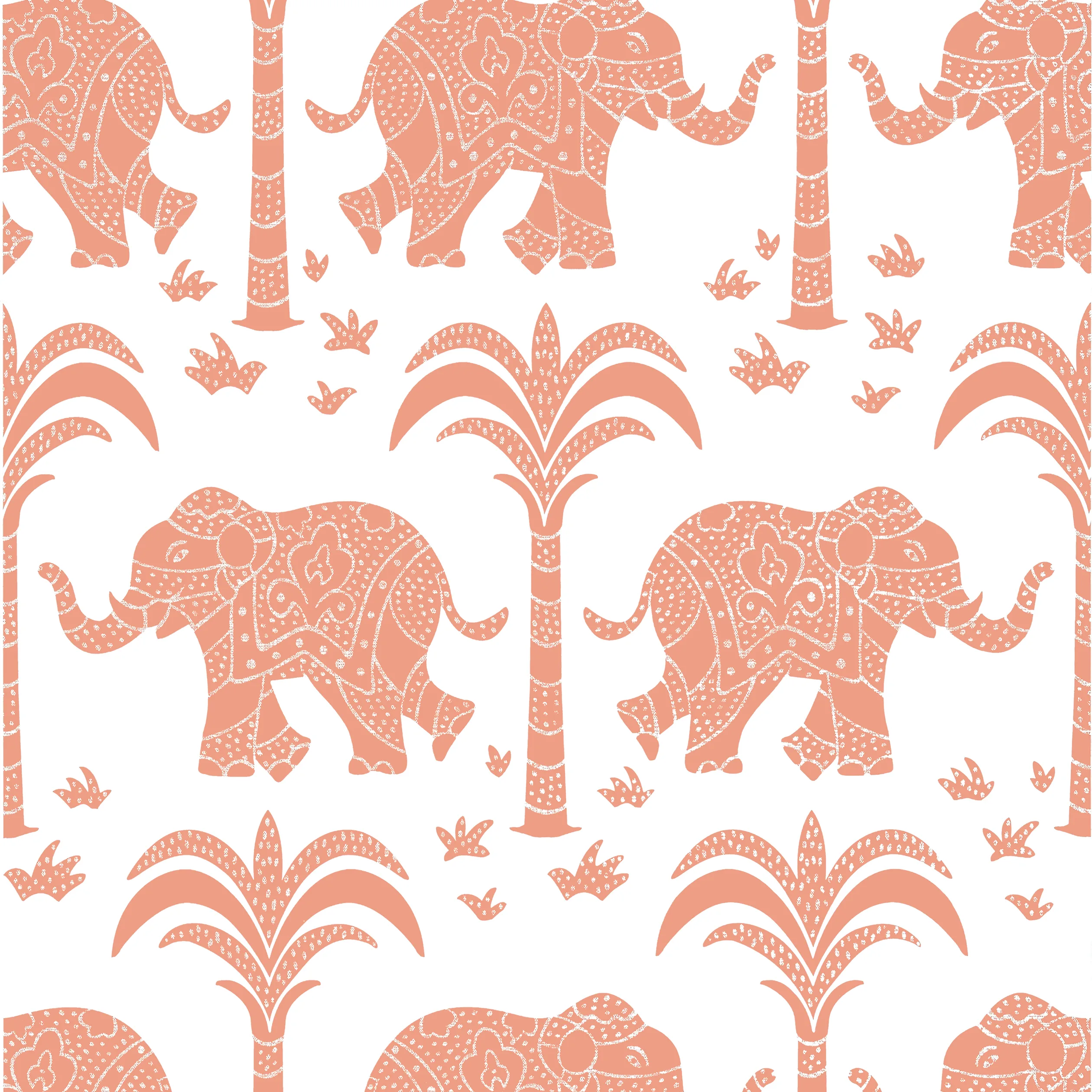Thibaut Elephant in Coral (T16203)