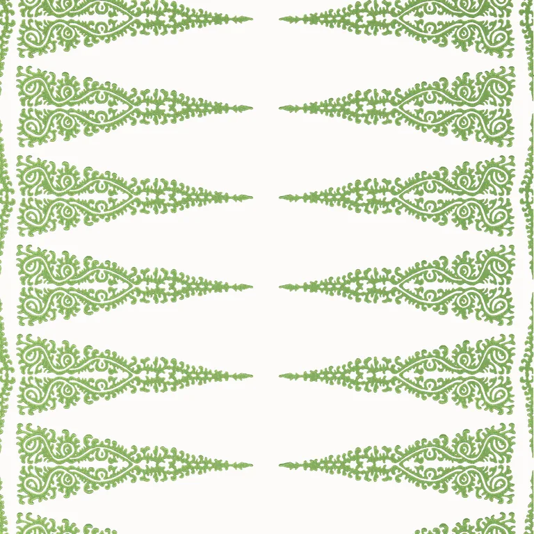 Anna French Ellery Stripe in Kelly on White (AT24546)