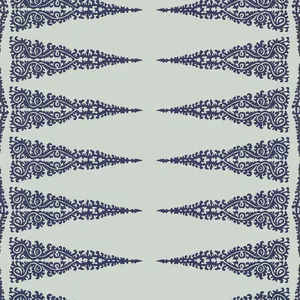 Anna French Ellery Stripe in Navy on Soft Teal (AT24548)