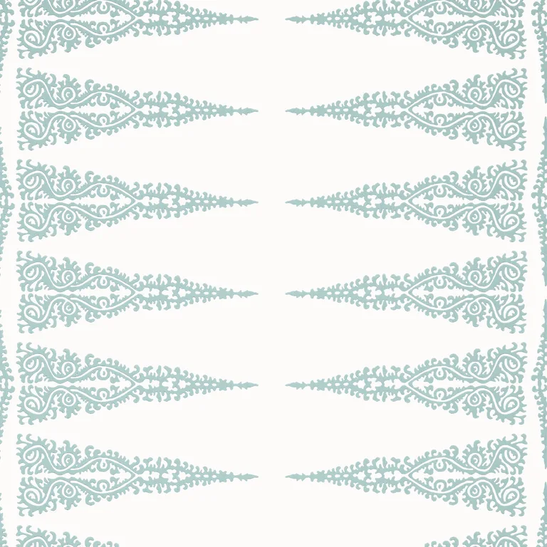 Anna French Ellery Stripe in Robin's Egg on White (AT24544)