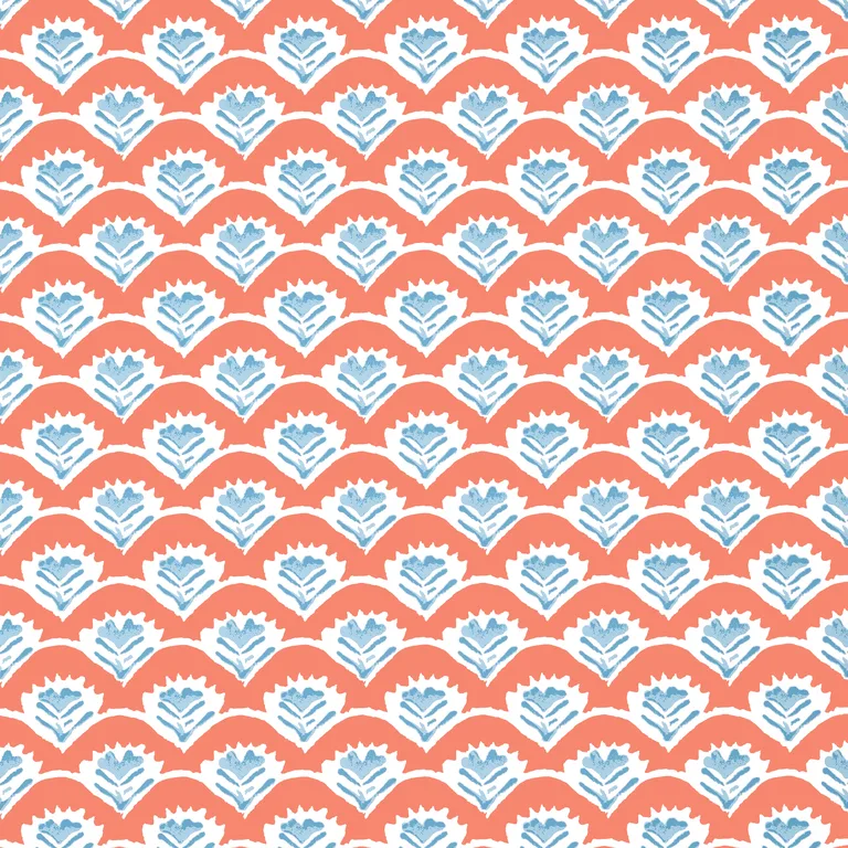 Thibaut Emily in Coral and Blue (T16254)