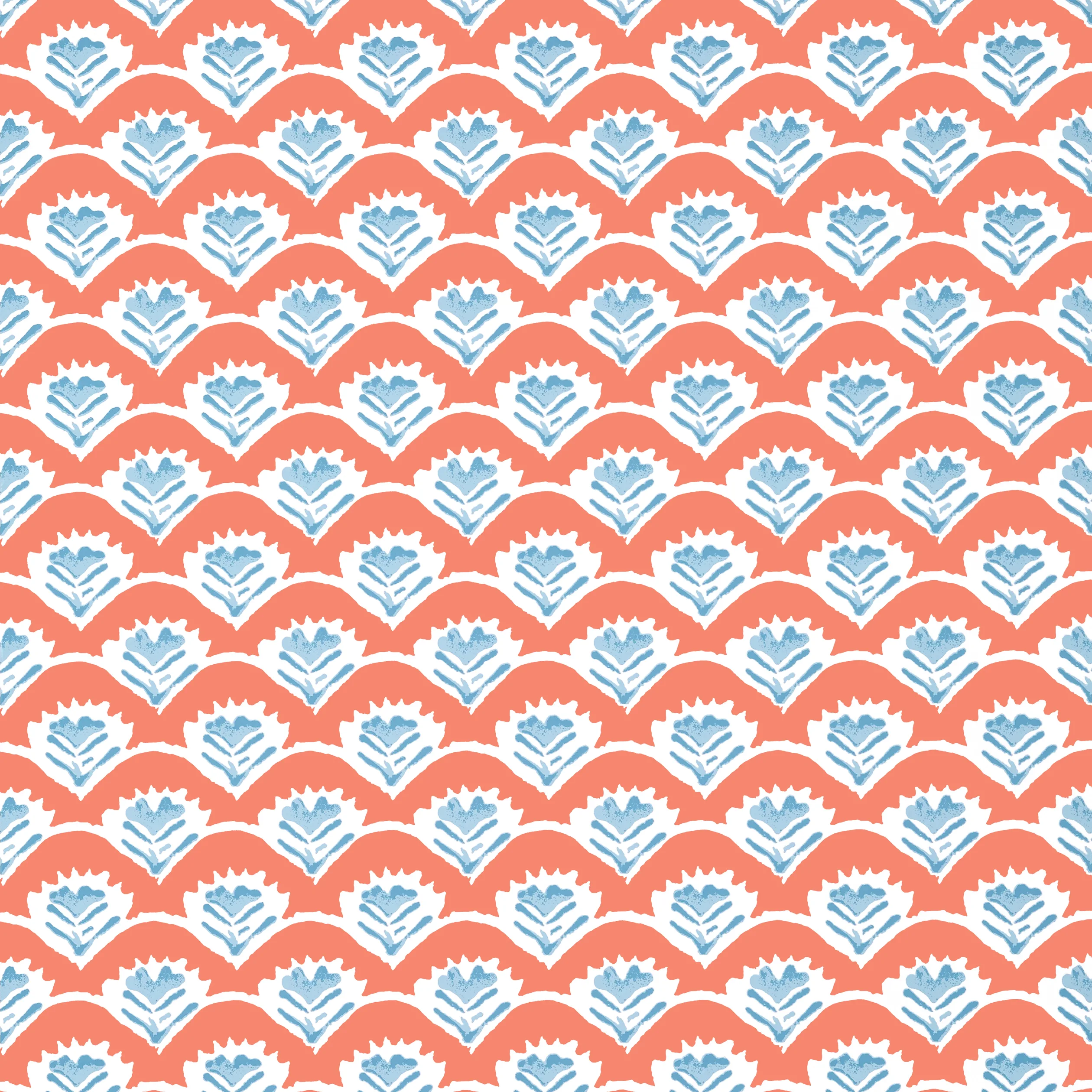 Thibaut Emily in Coral and Blue (T16254)