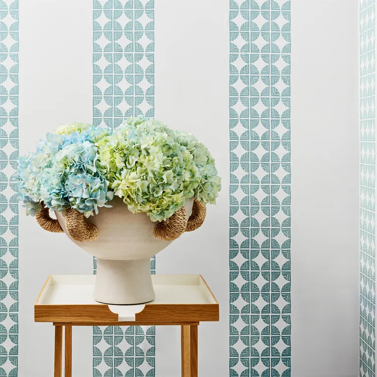 Anna French Fairmont Stripe in Teal (AT23129)