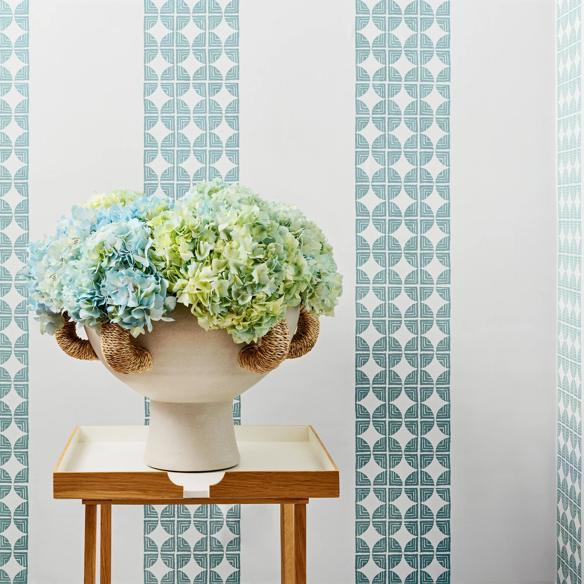 Anna French Fairmont Stripe in Teal (AT23129)