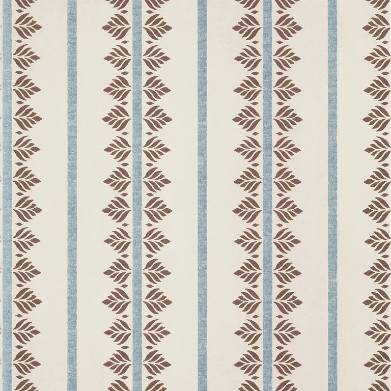 Anna French Fern Stripe in Brown and Slate (AT15106)