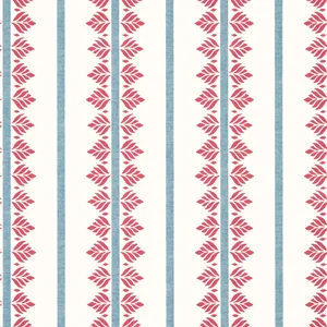 Anna French Fern Stripe in Red and Blue (AT15105)