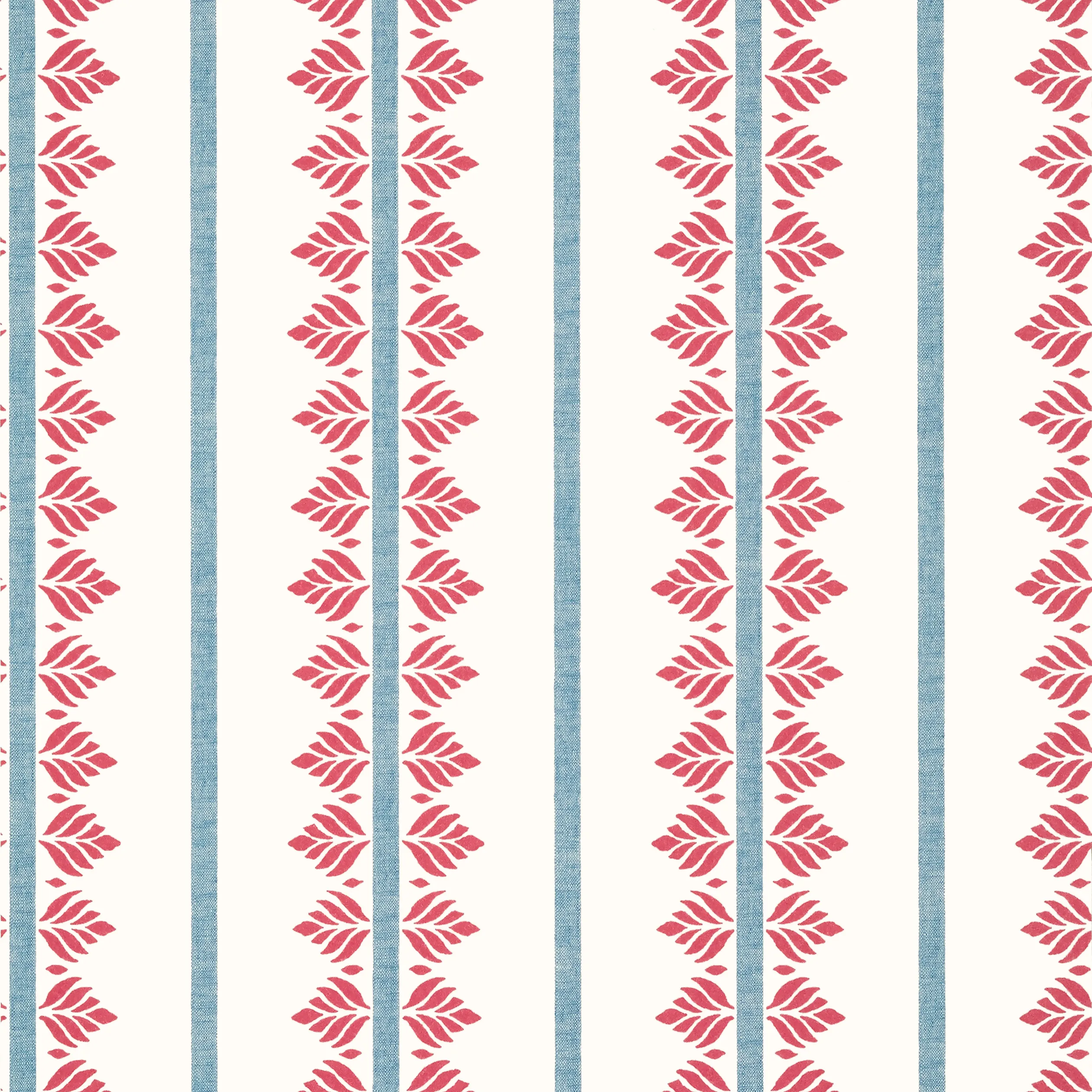 AT15105 | Fern Stripe – Red and Blue