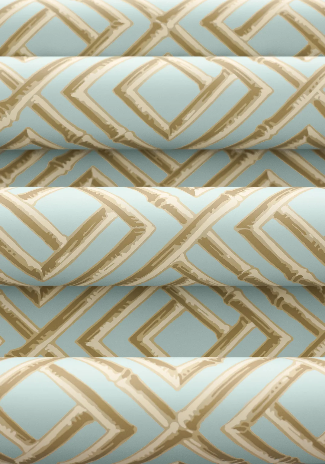 Thibaut French Lattice in Blue and Beige (T42046)