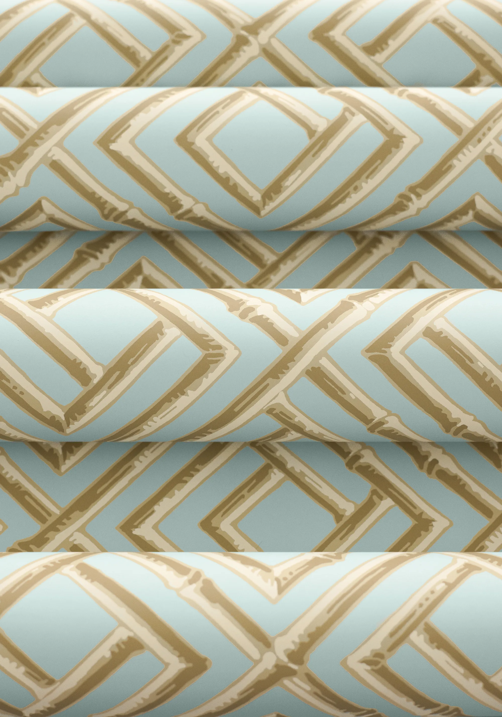 Thibaut French Lattice in Blue and Beige (T42046)