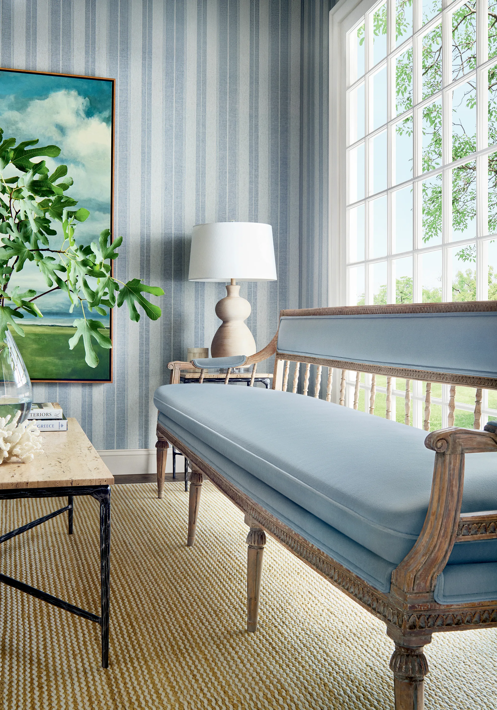 Thibaut Frisco Stripe in Slate (T44008)