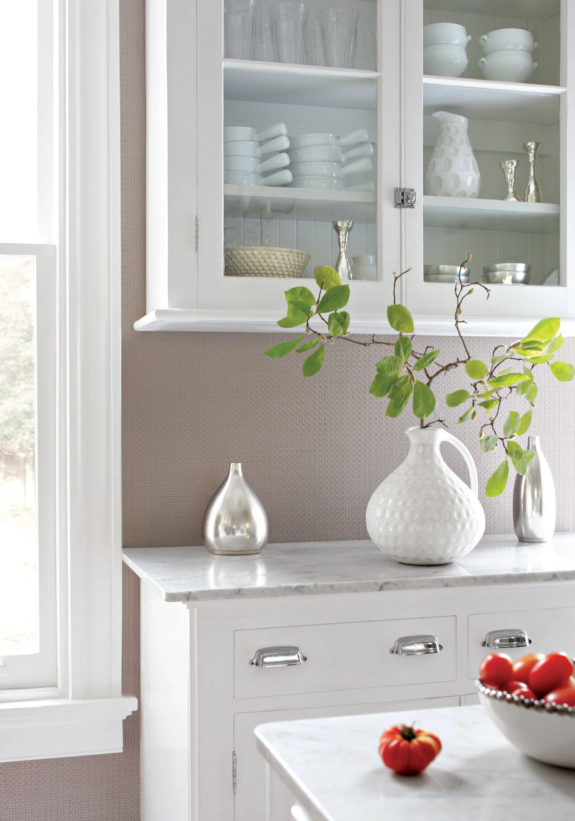 Thibaut Granada Weave in Metallic Pewter (T6860)