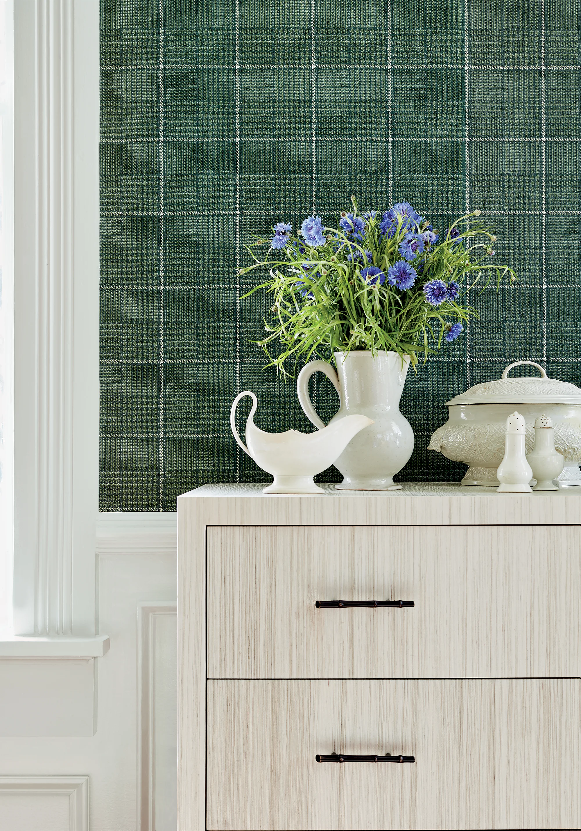 Thibaut Grassmarket Check in Forest Green (T10202)