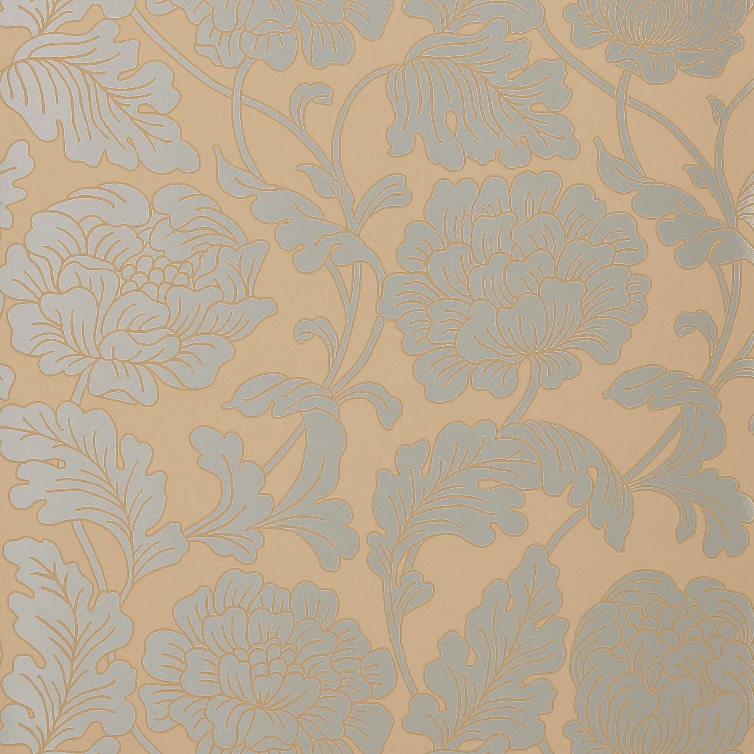Thibaut Hathaway in Silver on Taupe (T10078)