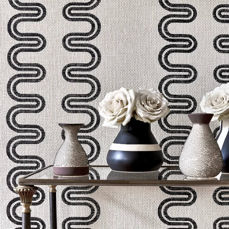 Anna French Herriot Way in Black on Flax (AT9637)