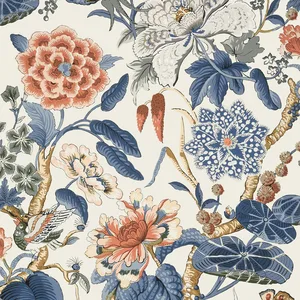 Thibaut Hill Garden in Brick and Navy (T13655)
