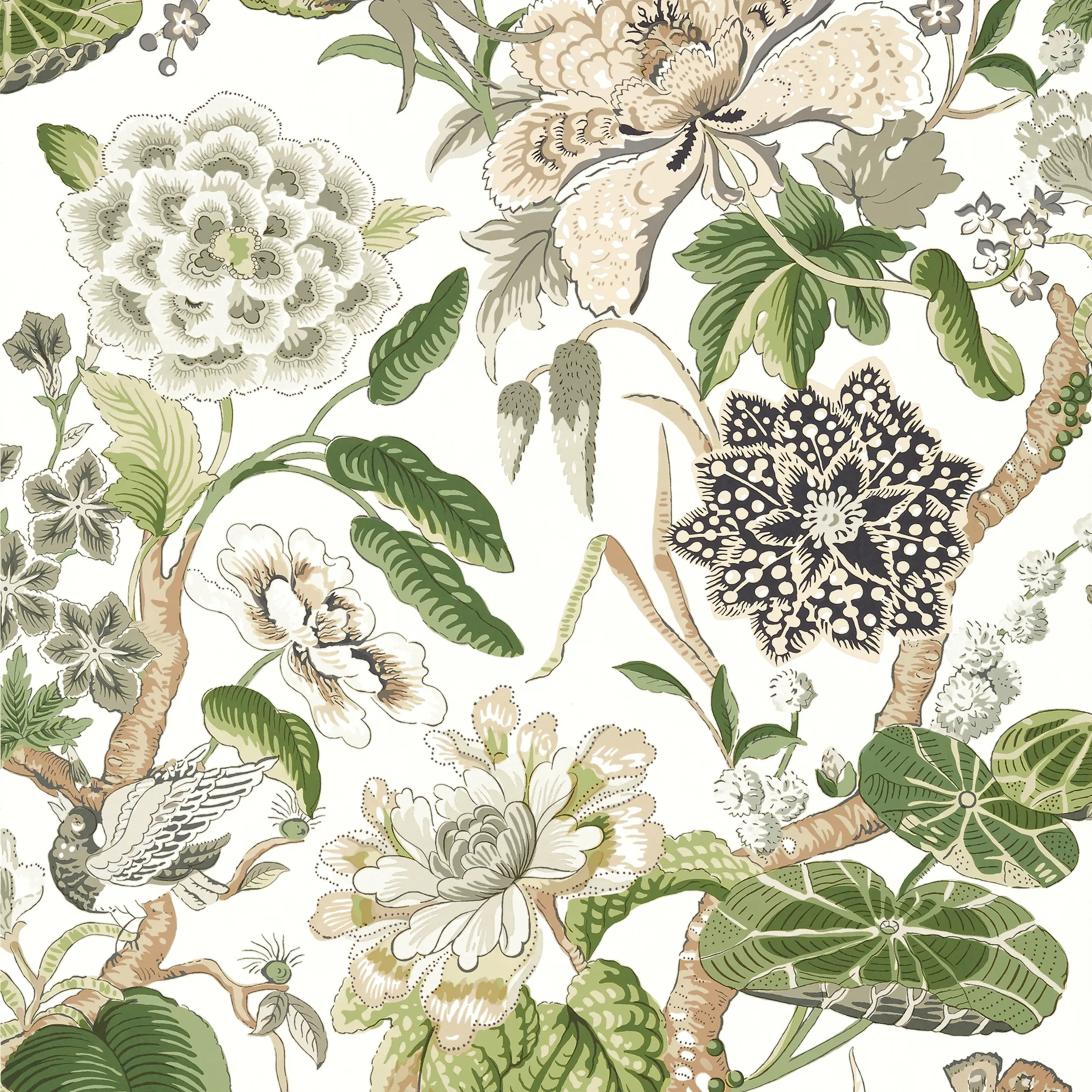 T13656 | Hill Garden – White and Green