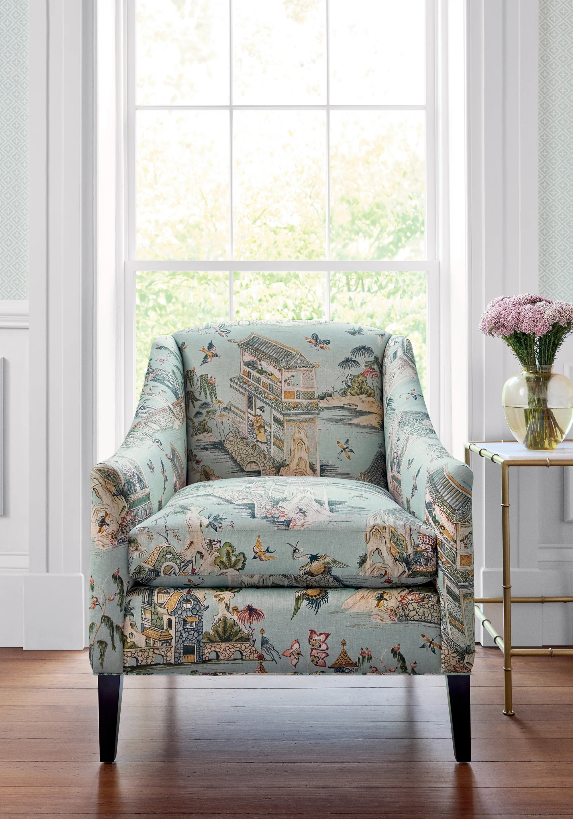Thibaut Holiday Trellis in Mist (T13665)