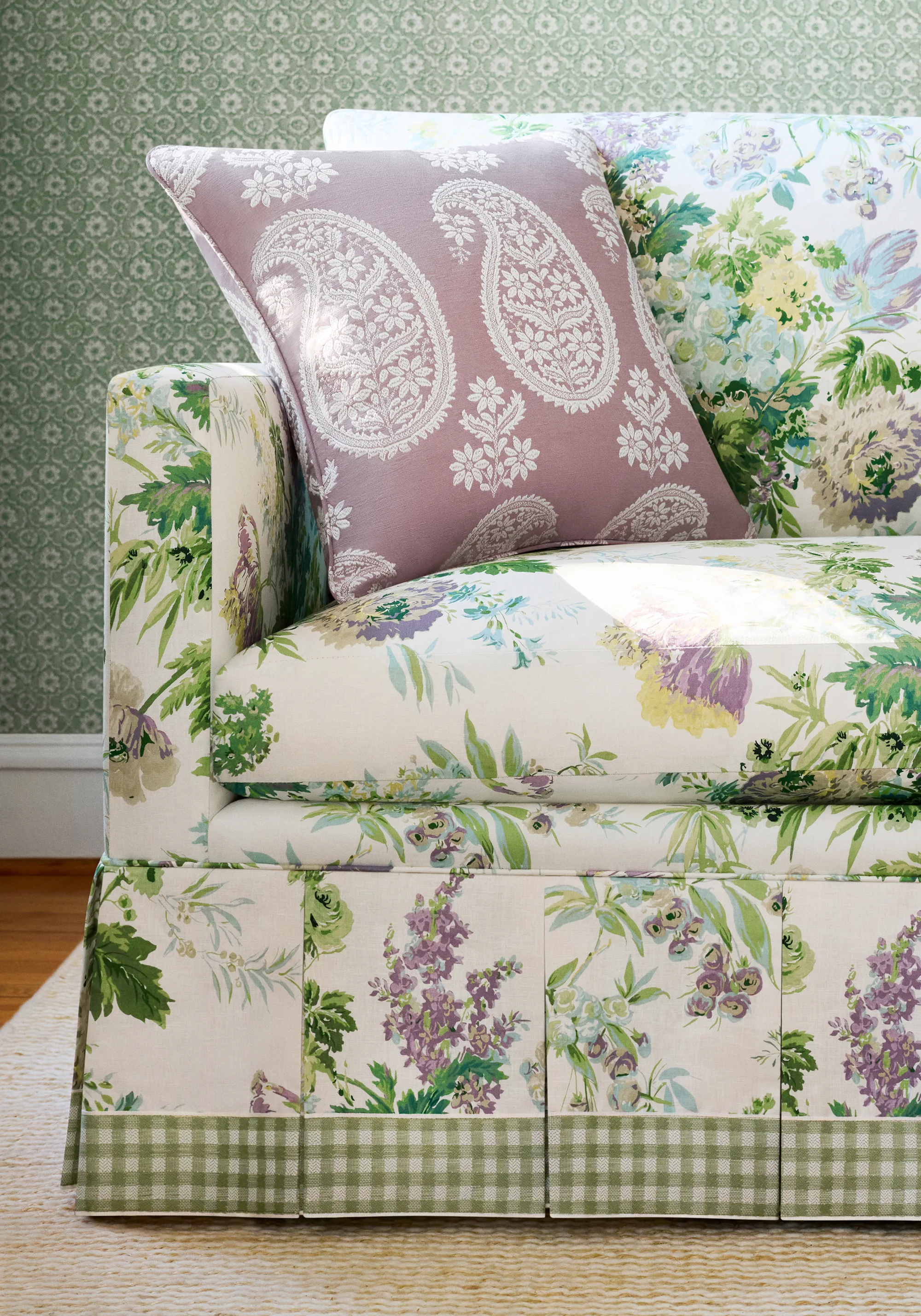 Anna French Holly Trellis in Sage (AT16124)